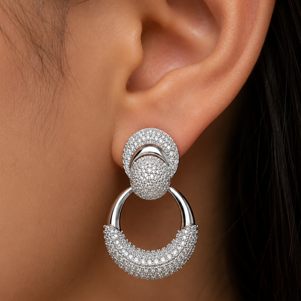 The Venetian Crescent Earrings - Back