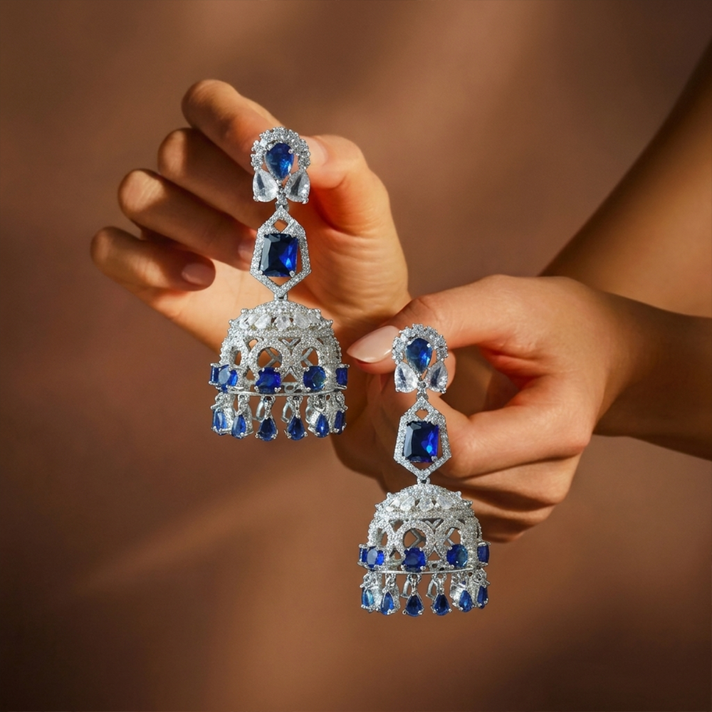The Midnight Arabesque Jhumkas