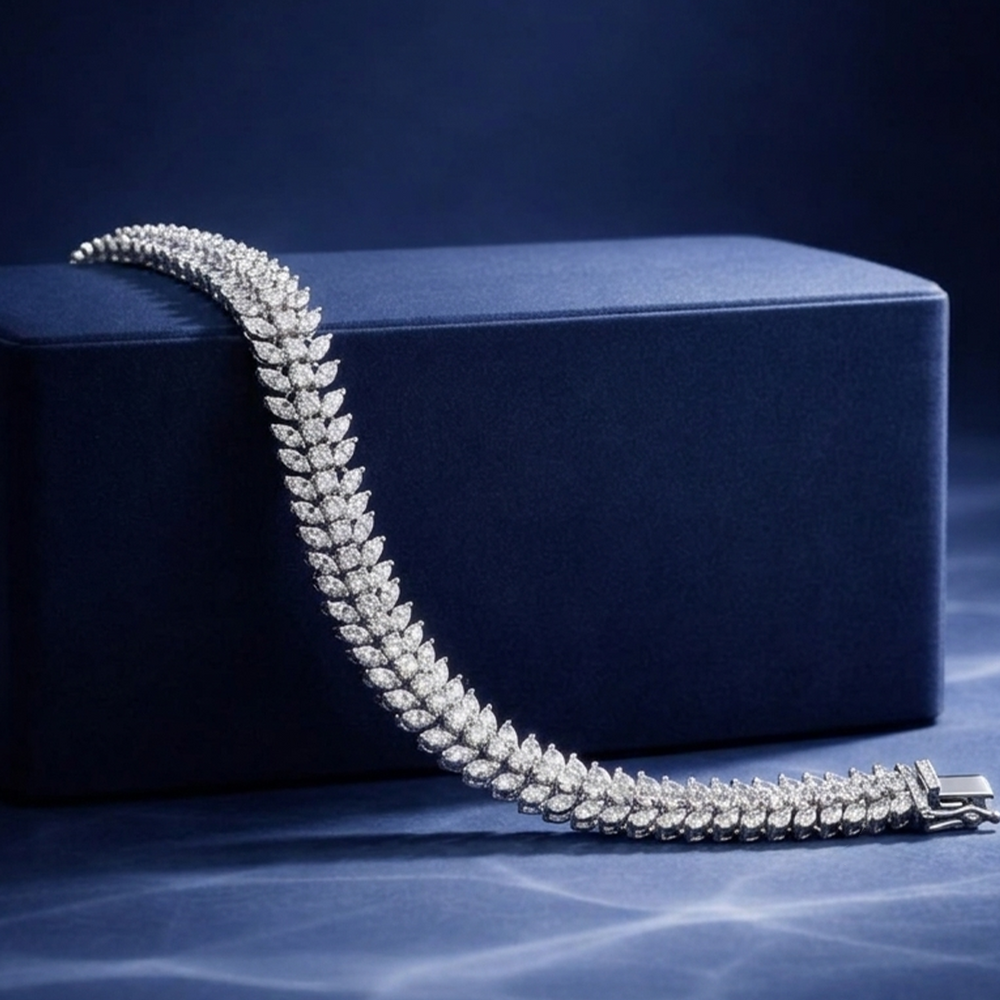 The Silver Vine Crystal Bracelet