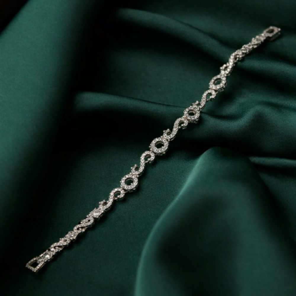 The Serpentine Shimmer Bracelet - Back