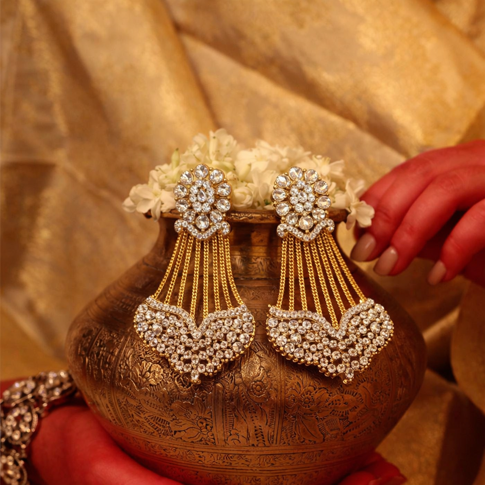 Zeenat Cascade Earrings - Back