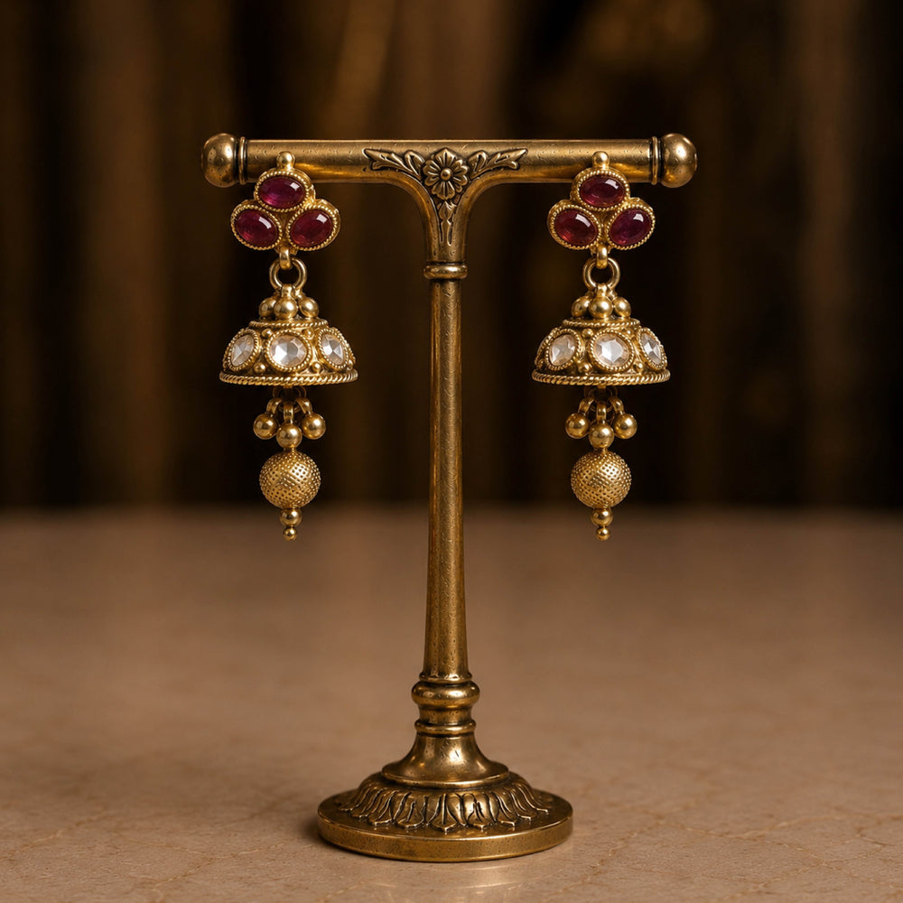 The Roohi Polki Jhumkas