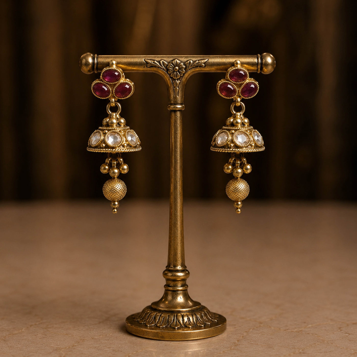 The Roohi Polki Jhumkas