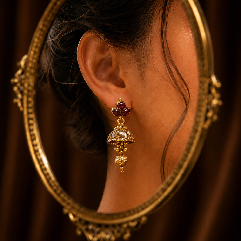 The Roohi Polki Jhumkas - Back