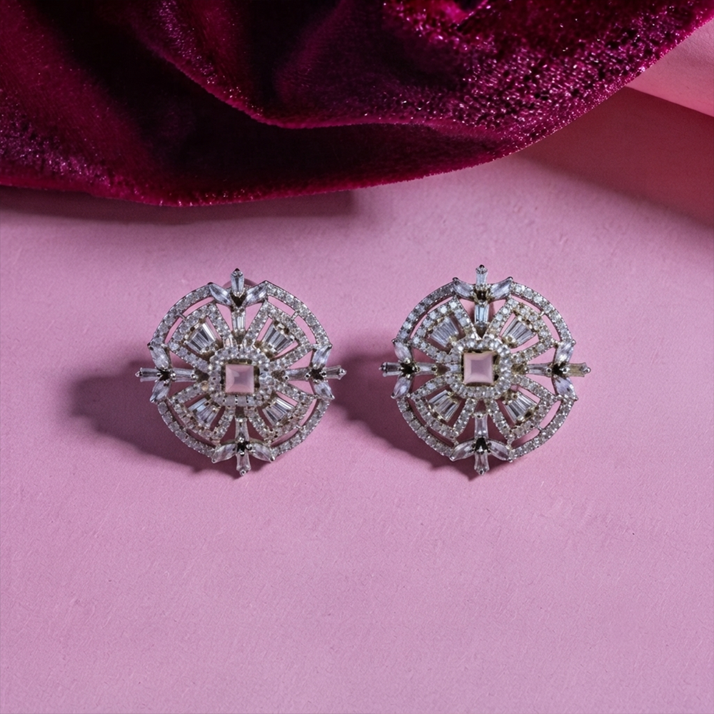 The Crystal Clover Blush Earrings