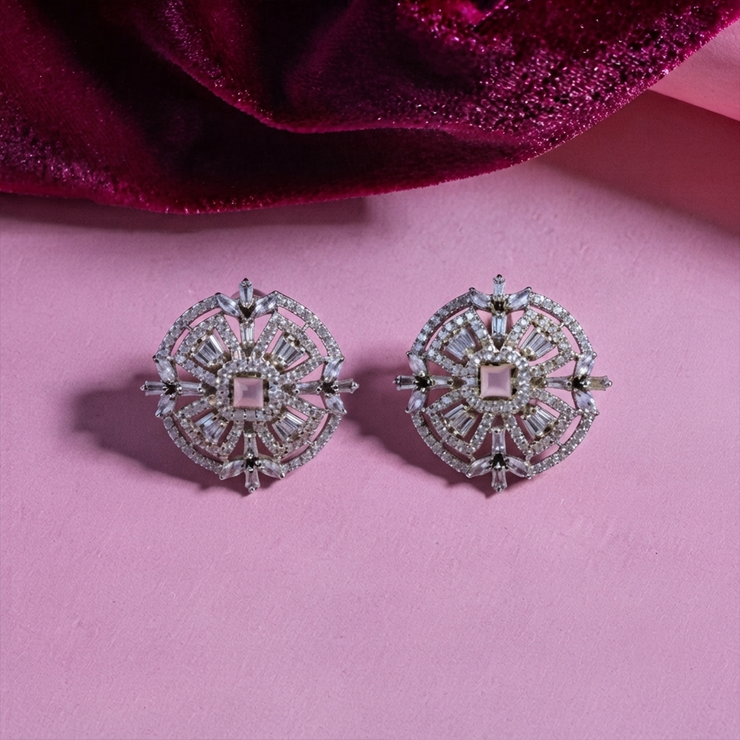 The Crystal Clover Blush Earrings