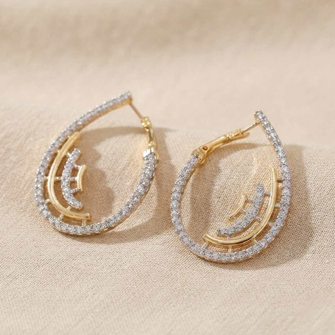 The Horizon Crescent Open Hoops