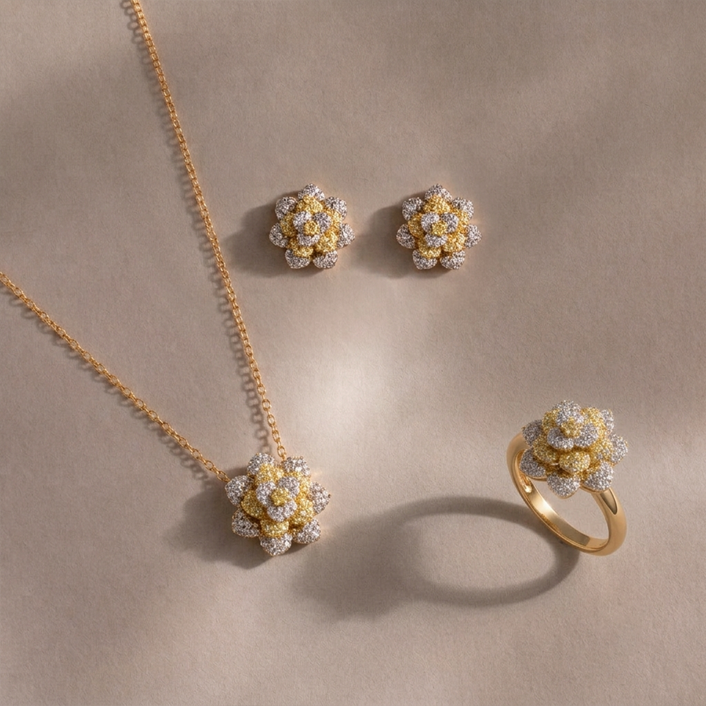 The Juliet Blossom Set – Floral Jewelry Set