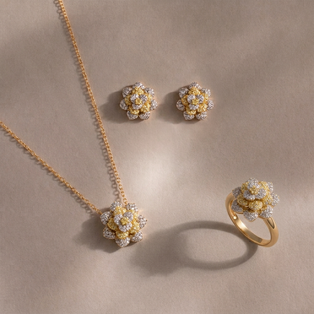 The Juliet Blossom Set – Floral Jewelry Set