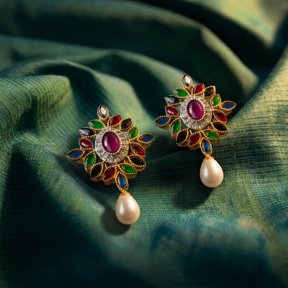 The Rajkumari Starburst Statement Earrings