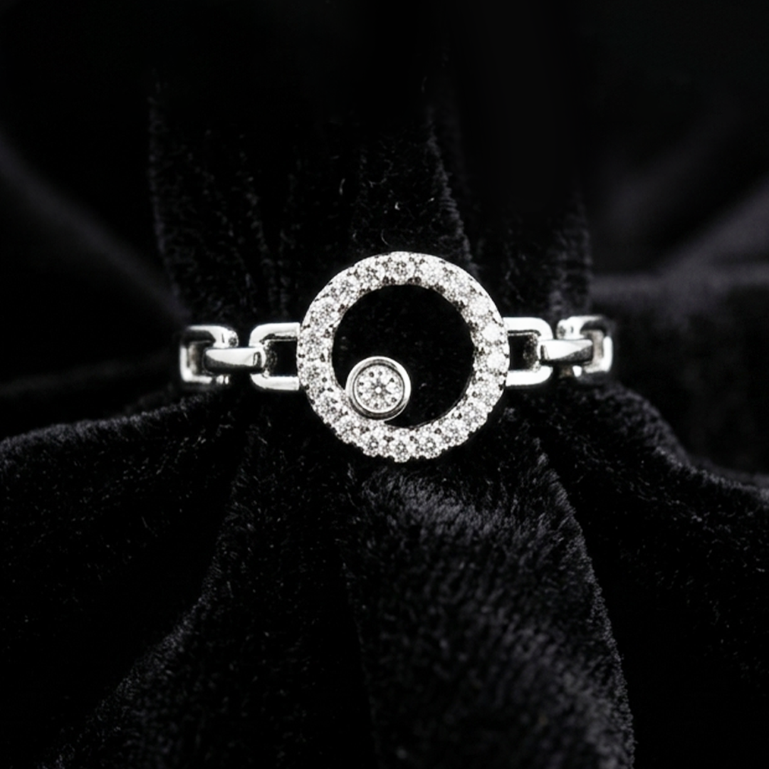 Iris Geometric Minimalist Ring