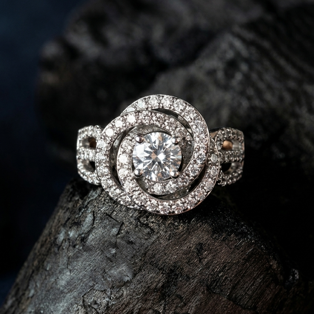 Aria Swirl Statement Ring