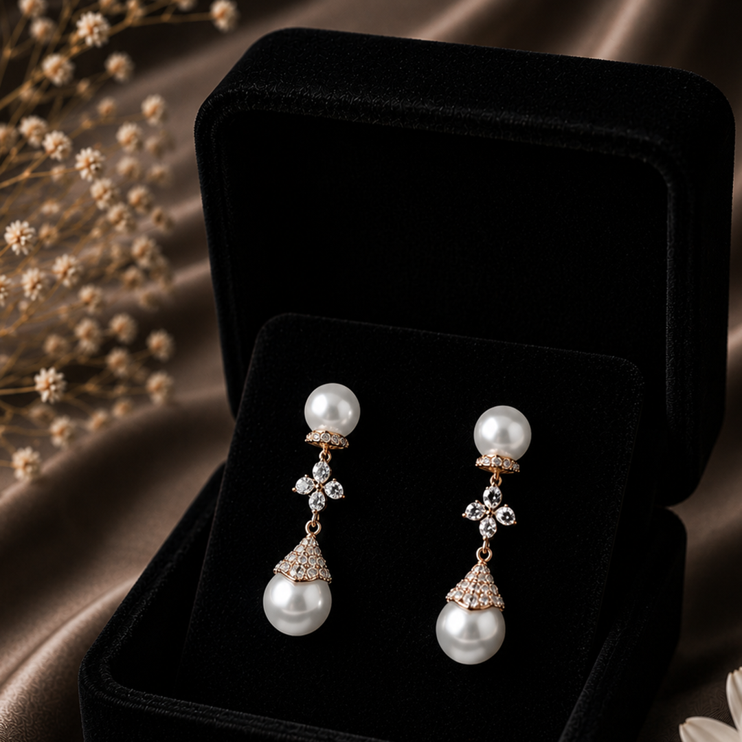 Audrey Pearl Drop Earrings