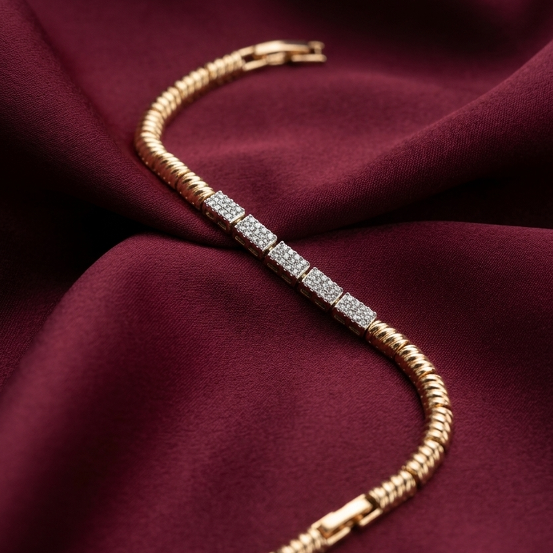 Aurelia Ribbed Gold Bracelet