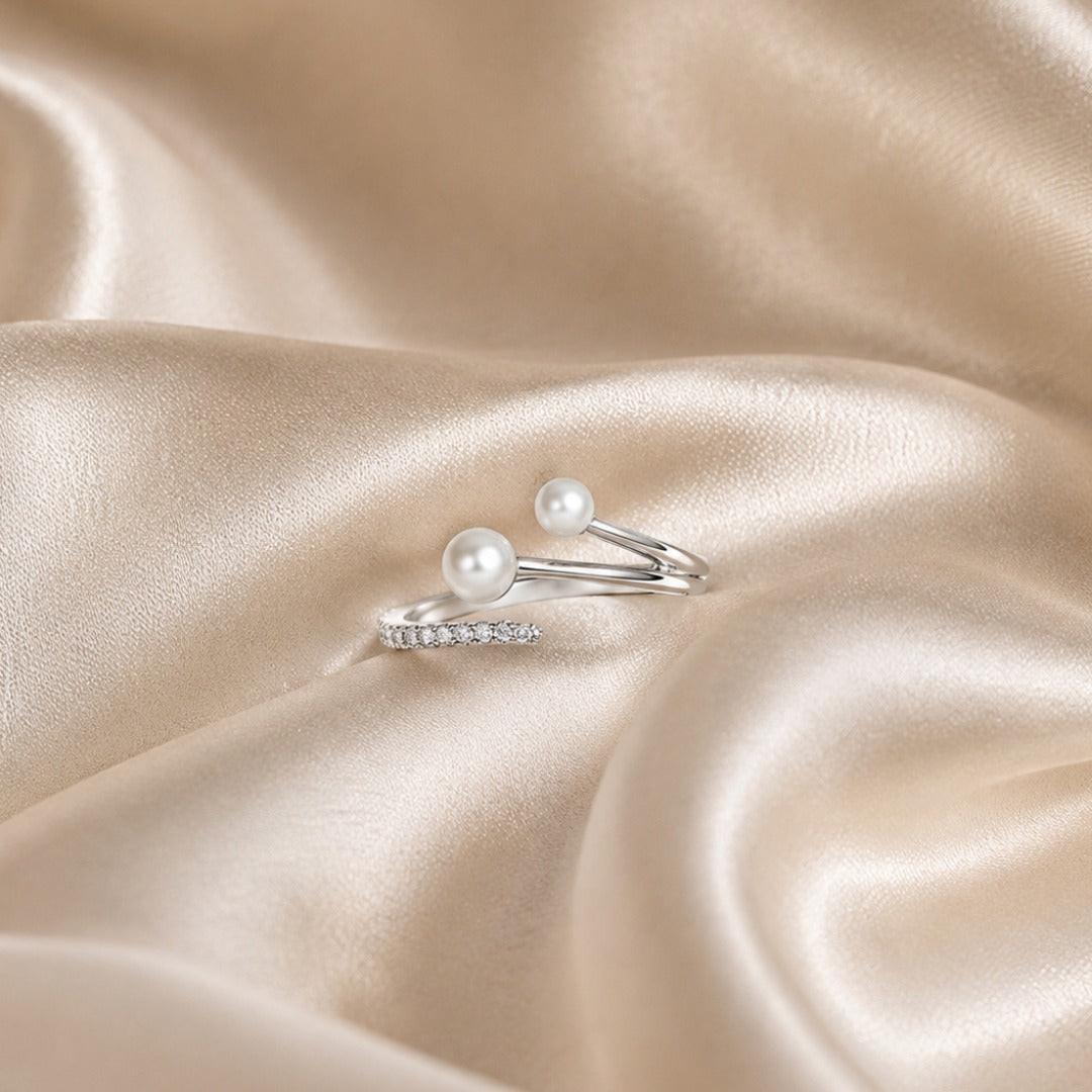 Iris Pearl Bypass Ring