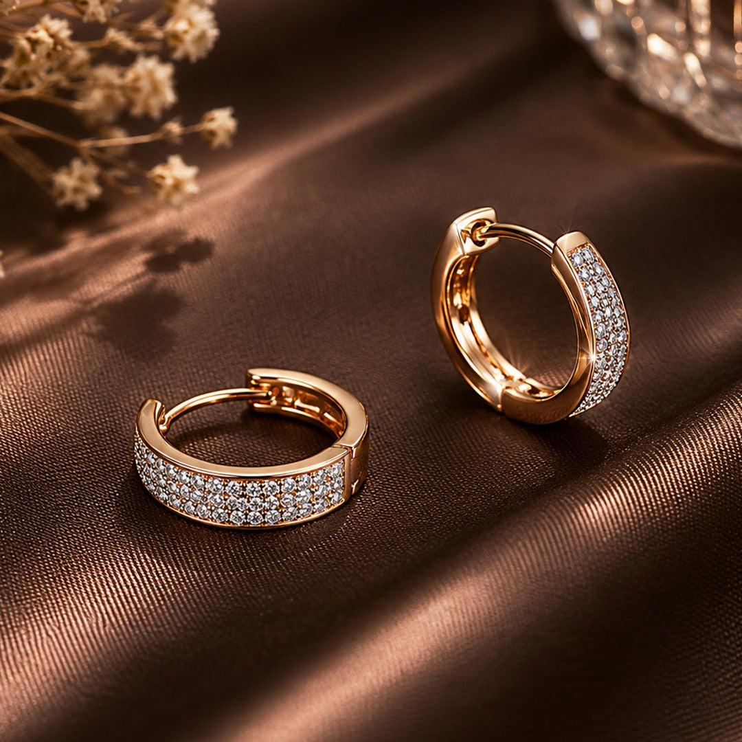 Horizon Multi-Band Silver Hoop Earrings