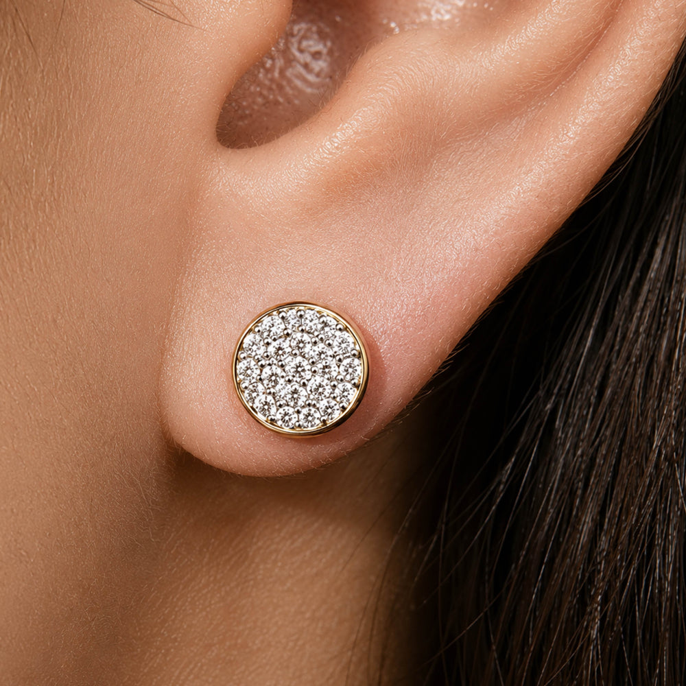 Celestial Coin Earrings – Designer Stud Earrings for Everyday Elegance - Back