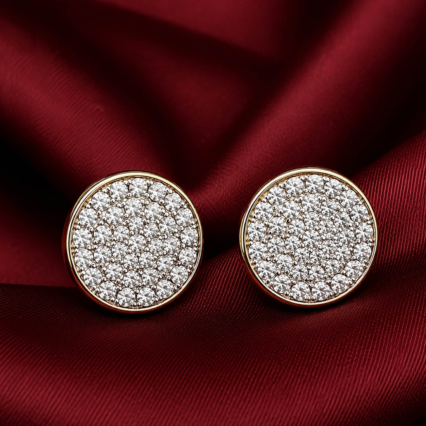 Celestial Coin Earrings – Designer Stud Earrings for Everyday Elegance