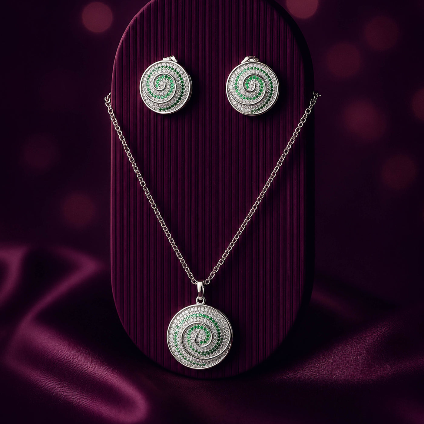 Vireo Galaxy Set – Geometric Crystal Jewellery Set