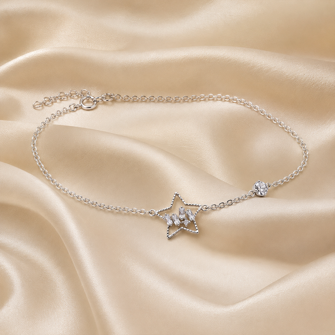 Nova Astral Anklet – Crystal Star Anklet for Women