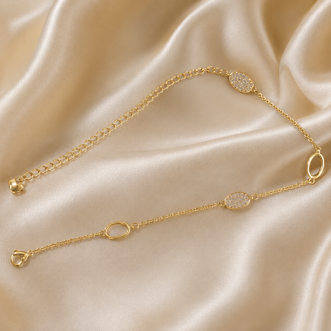 Golden Disc Anklet – Minimalist Anklet for Women