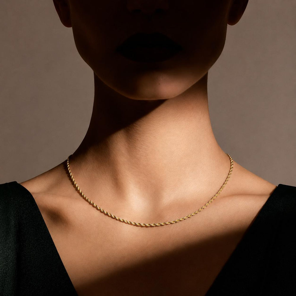 Silken Gold Chain – Gold-Plated Chain for Women - Back